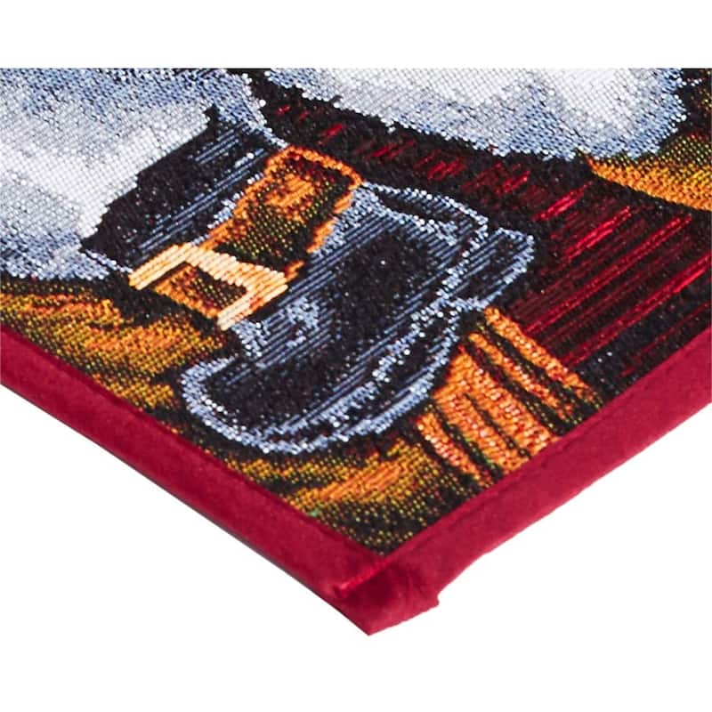 Violet Linen Decorative Christmas Tapestry Holiday Design- 19" X 27" Area Rug - 19" x 27"