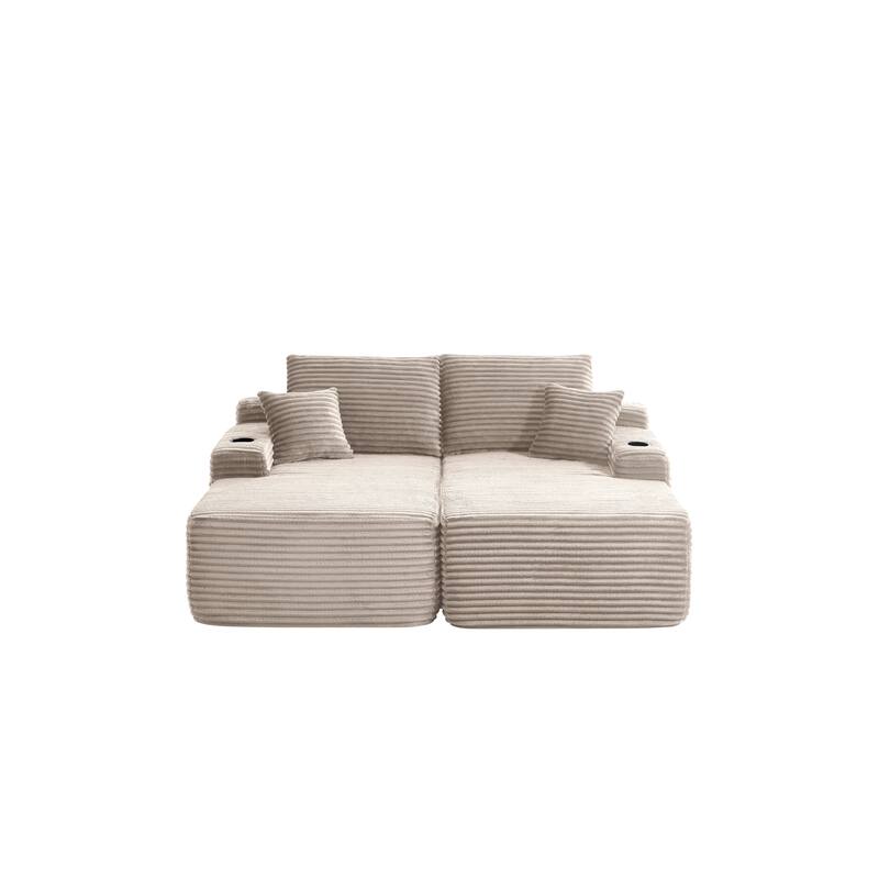 69" Cloud Sectional Couch, L-Shape Chaise with R-Shape Chaise with Deep Seat, and Comfortable 2 Seater Couch