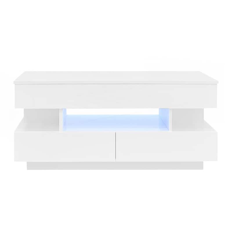 Lift-Top Coffee Table with 2 Drawers