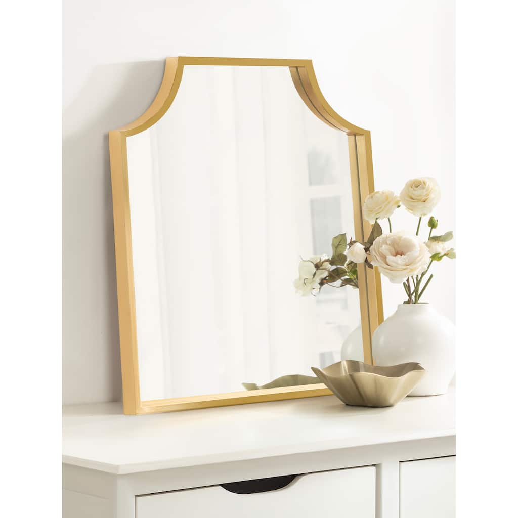 Kate and Laurel Travis Scalloped Arch Framed Wall Mirror