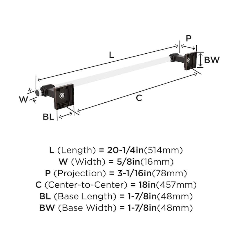 Amerock Glacio Contemporary Towel Bar