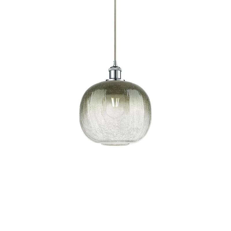 Innovations Lighting 516-1P-12-11 Brookhaven Sphere Pendant Brookhaven - Polished Chrome / Slate