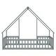 preview thumbnail 10 of 10, Twin Floor House Bed with Fence,Guardrails for Home