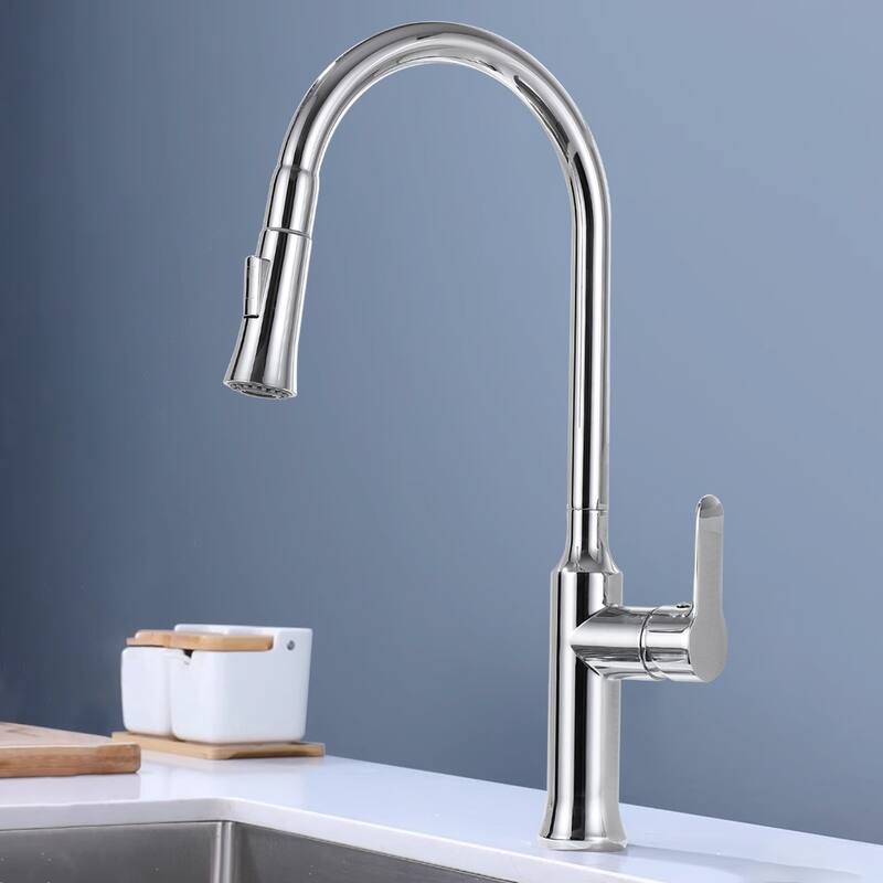 Topcraft High-arc Stainless Steel kitchen Sink Faucet