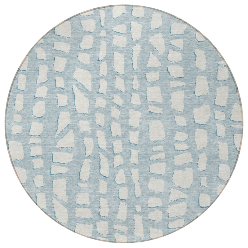 HomeRoots Abstract Transitional Rectangle Outdoor Rug