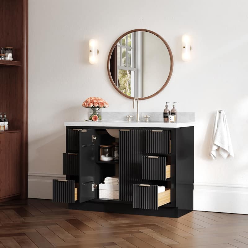 Ariel P49CWRVO Milan 49" Free Standing Single Basin Vanity Set with