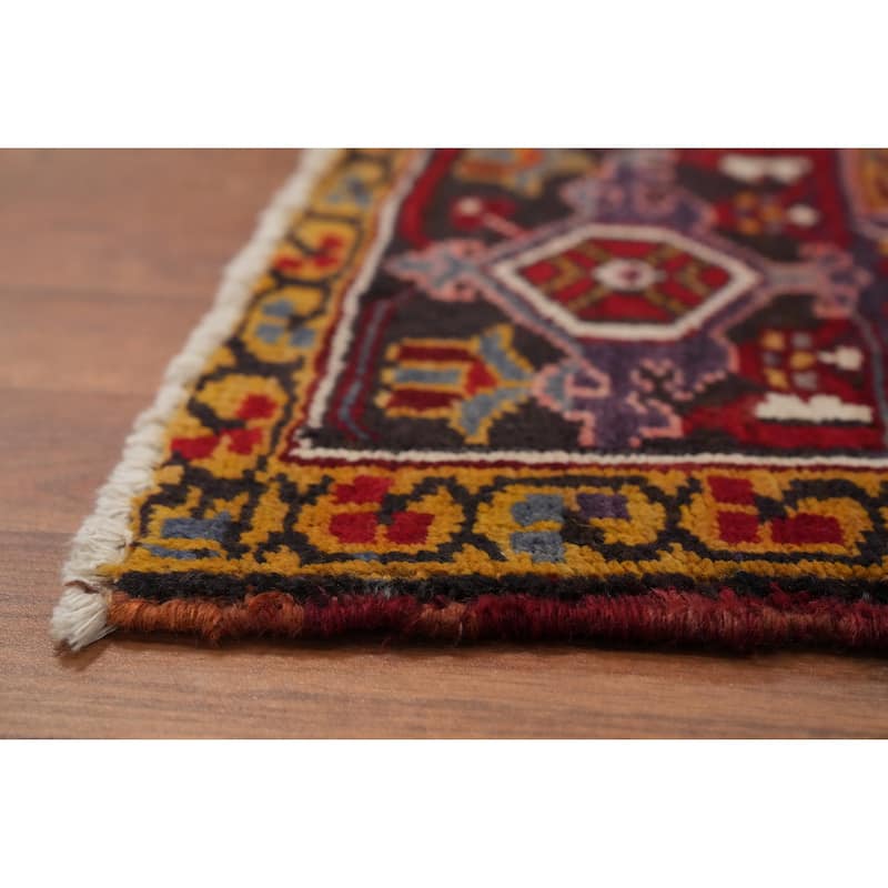 Hand Knotted Oriental 100% Wool Carpet Traditional Medallion Red Heriz Area Rug - 10' 5'' X 7' 3''