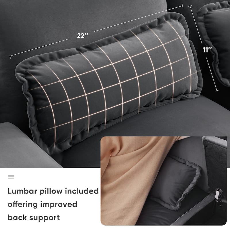123*55" Modern U-shaped Sofa with Console,Cupholders and USB Ports, Upholstered ,Sleeper Couch Set with Chaise