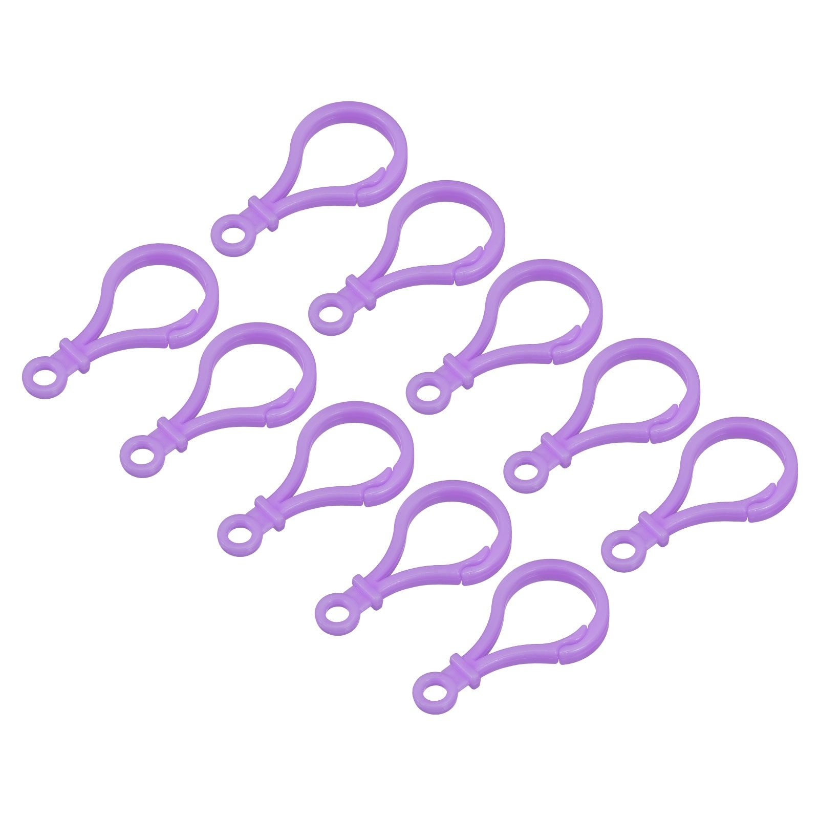Plastic Lobster Clasps, Claw Snap Hooks for Keychains Purple