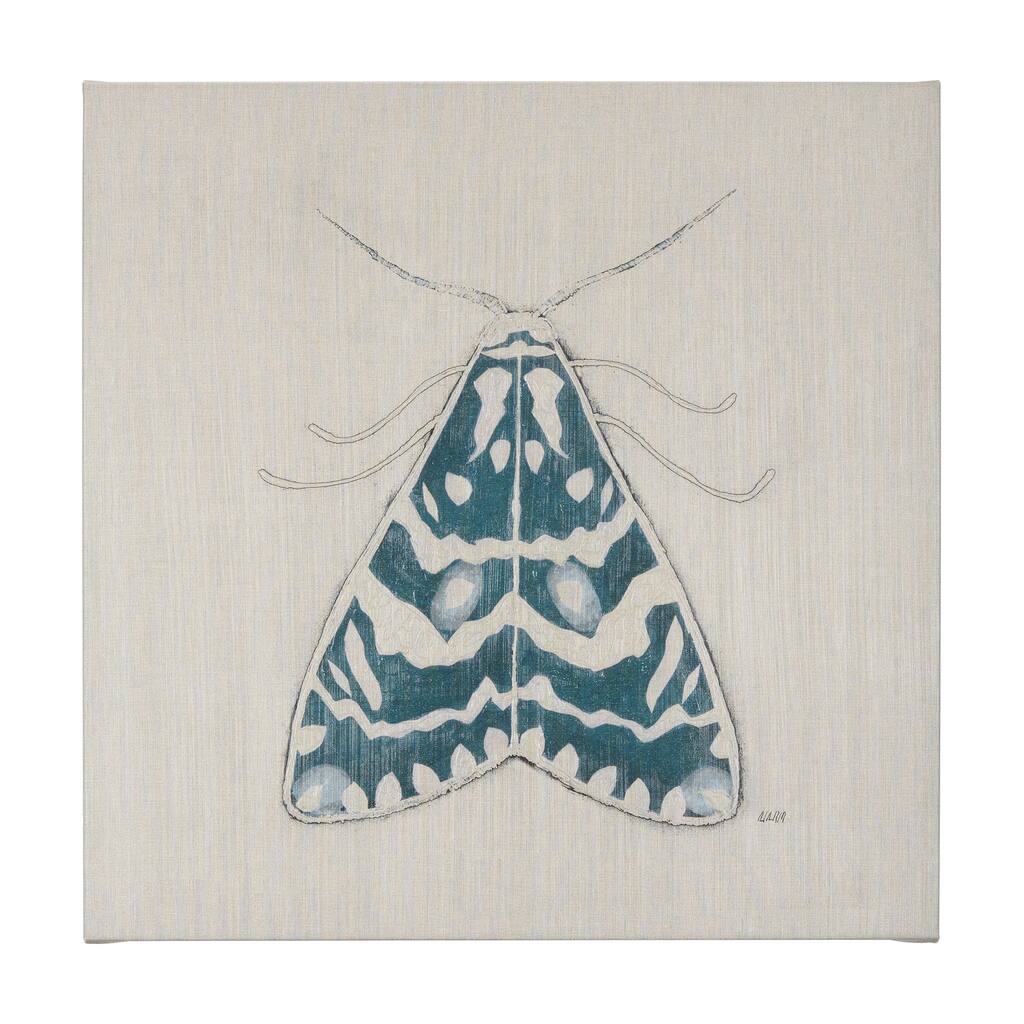 Moth Blue III (30 x 30 ) Canvas Art Print