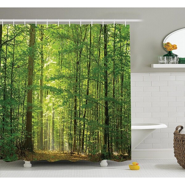 woodland shower curtain
