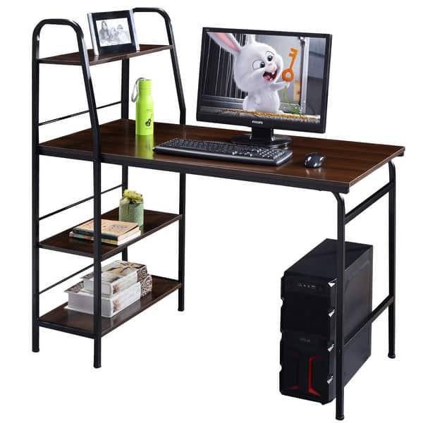 Shop Cosway 48 Multi Function Computer Desk 4 Tier Shelf