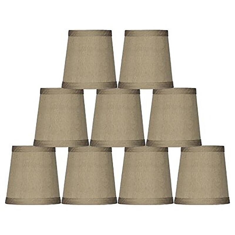 Mini Faux Silk Chandelier Lamp Shade, Clip On, 4 inch Bottom Diameter, 4.75" Height