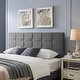 preview thumbnail 1 of 18, Marlene Upholstered Headboard by Christopher Knight Home Charcoal Gray +  Black - Queen