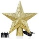 preview thumbnail 2 of 16, Yescom Christmas Tree Topper Star, 3D Snowflake Rotating Projector, LED Lights, Golden Star Xmas Décor - One-size
