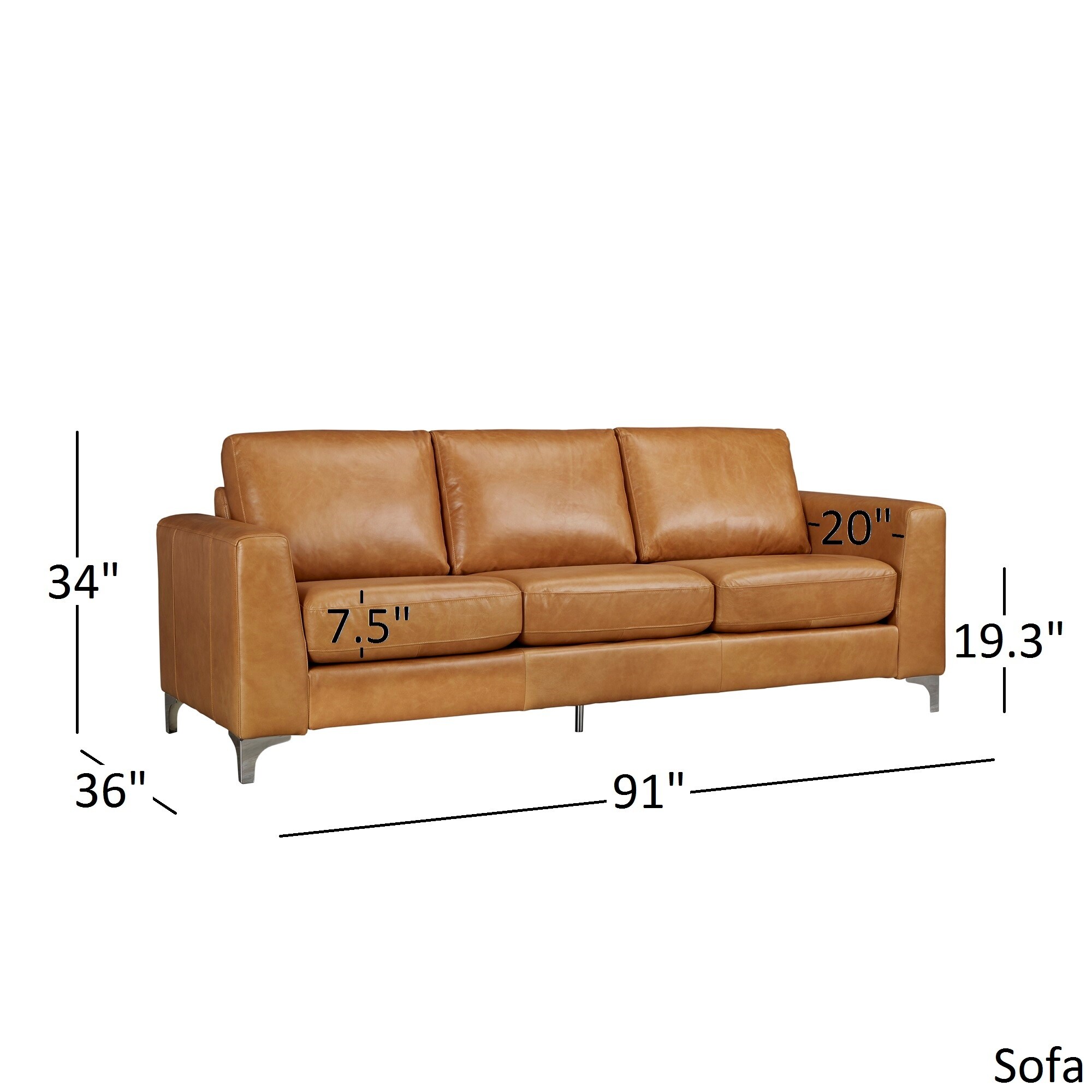 Bastian aniline leather sofa online by inspire q modern