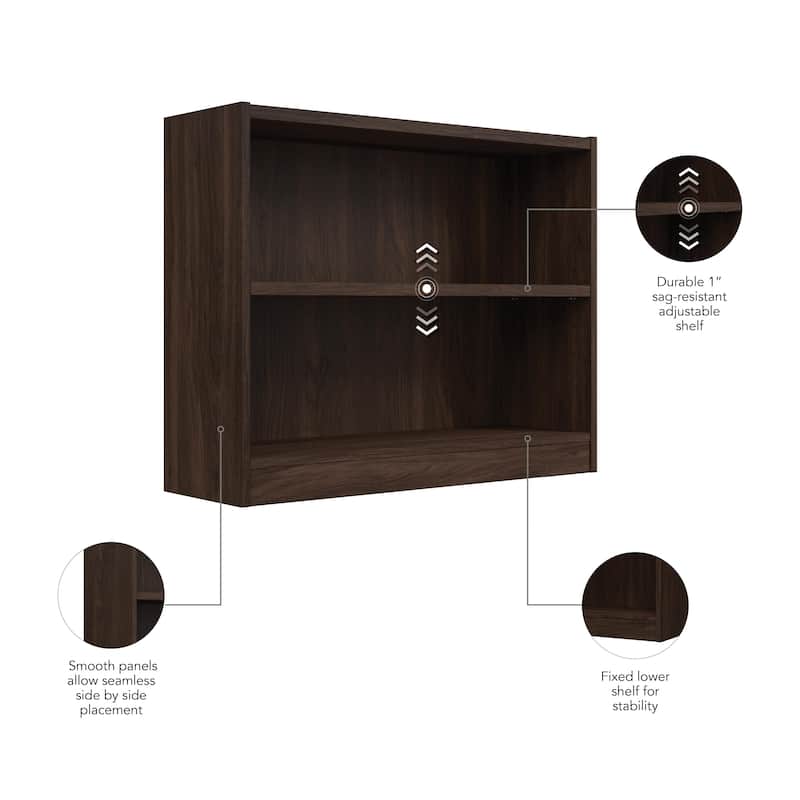 Universal Small 2 Shelf Bookcase Storage by Bush Furniture