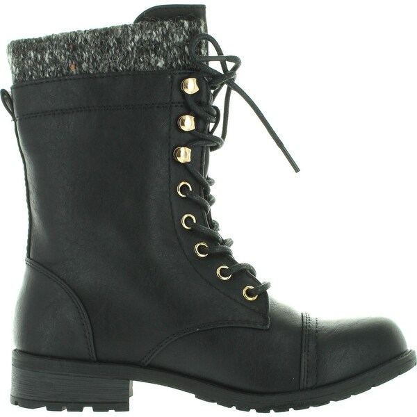 low black combat boots