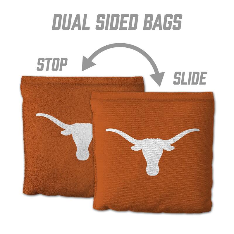 Texas Longhorns NCAA Dual Sided Pro Stop & Slide Cornhole Bags