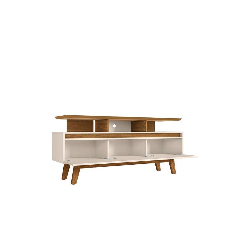 Yonkers Mid Century Modern Wood . Media Console Cabinet