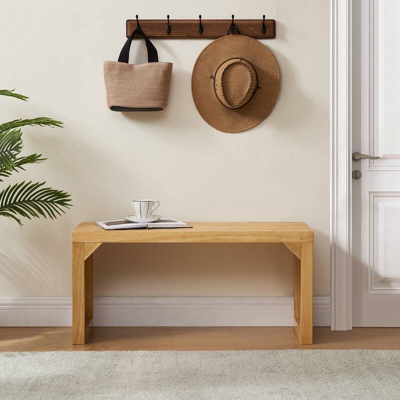 Wooden Dining Bench and Table Set for Entryway,Living Room,Kitchen
