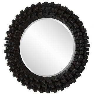 Circle of Piers Round Wall Mirror - 42" - Black