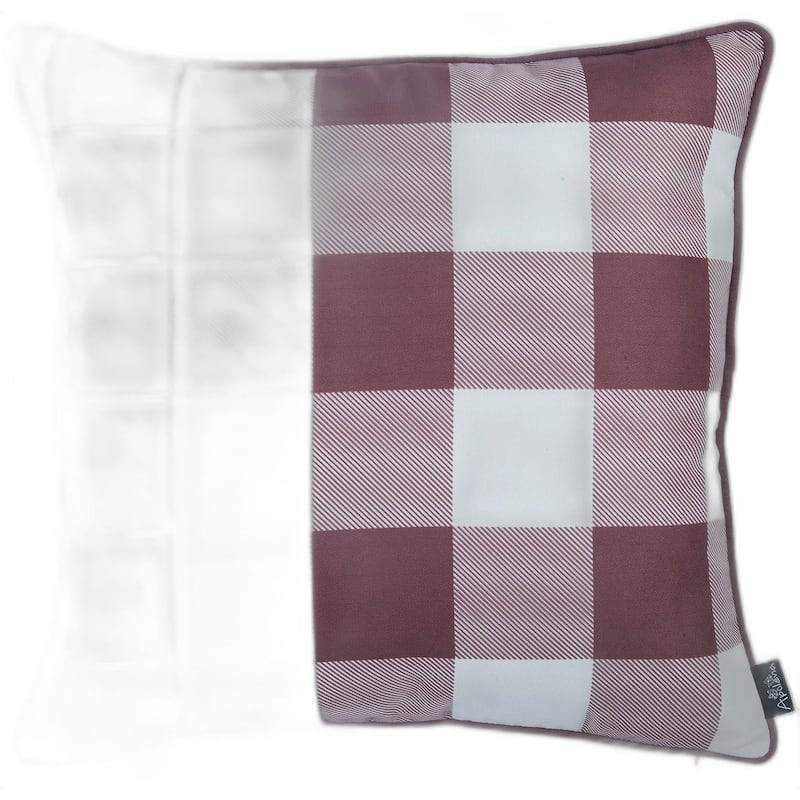 Set Of 4 18" Thanksgiving Gingham Throw Pillow Cover In Multicolor