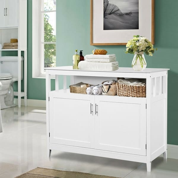 Shop Costway Modern Kitchen Storage Cabinet Buffet Server Table