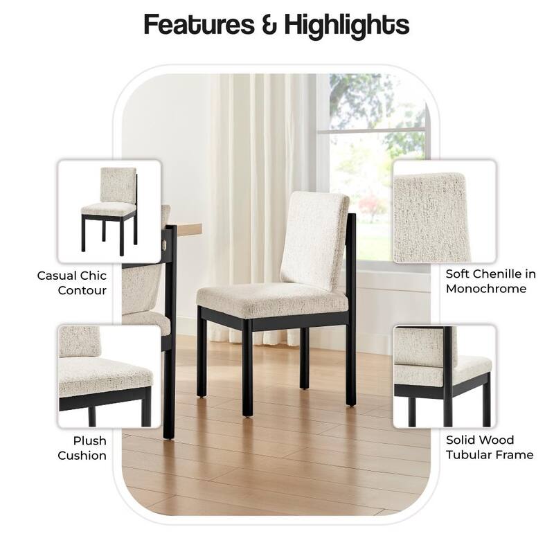 NPD Furniture Melvin Fabric Dining Side Chair (Set of 2)