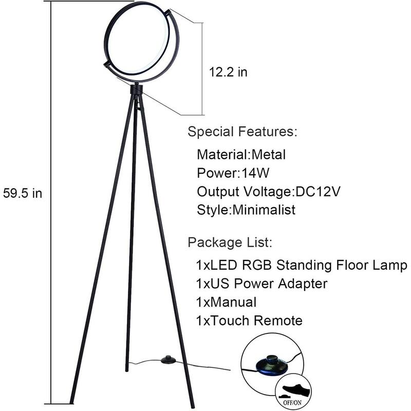RGB Modern LED Tripod Ring Standing Floor Lamp 1 Bed Bath & Beyond 36793825