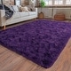 preview thumbnail 115 of 126, Large Shaggy Home Decor Carpets Fluffy Area Rugs for Living Room Bedroom grayish purple color - 4'x6' - Rectangle