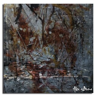 'Abstract' Canvas Wall Art - Grey