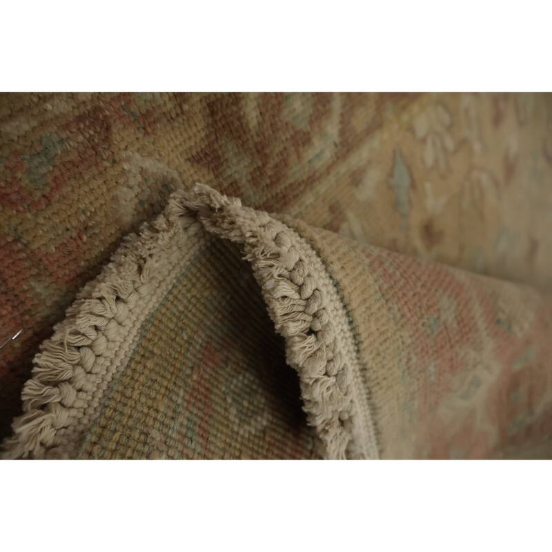 Hand Knotted Oriental 100% Wool Carpet Traditional All-Over Beige & Ivories Ziegler Area Rug - 3' 9'' X 2' 0''