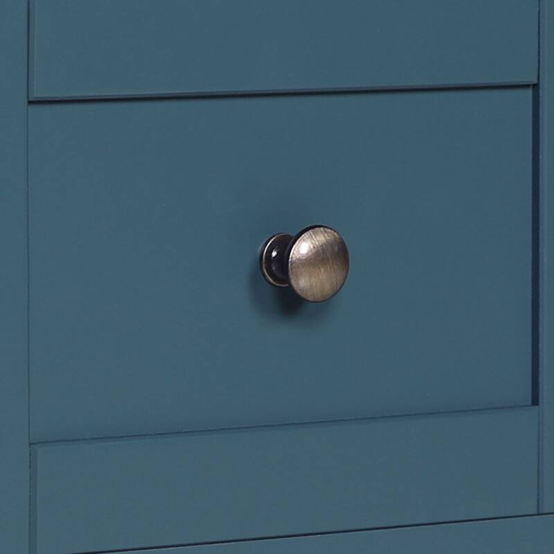 VEIKOUS Kitchen Buffet Sideboard Storage Cabinet with 2 Glass Doors and 4 Drawers