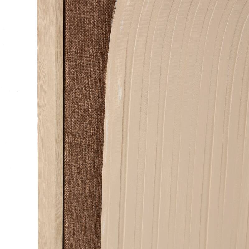Brown Polyester Geometric Framed Wall Art with Tan Layered Arches