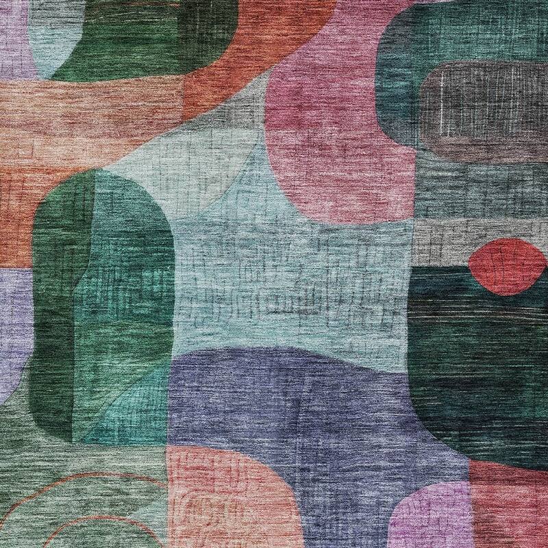 HomeRoots Abstract Transitional Rectangle Outdoor Rug