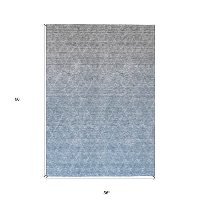 HomeRoots Geometric Transitional Rectangle Outdoor Rug
