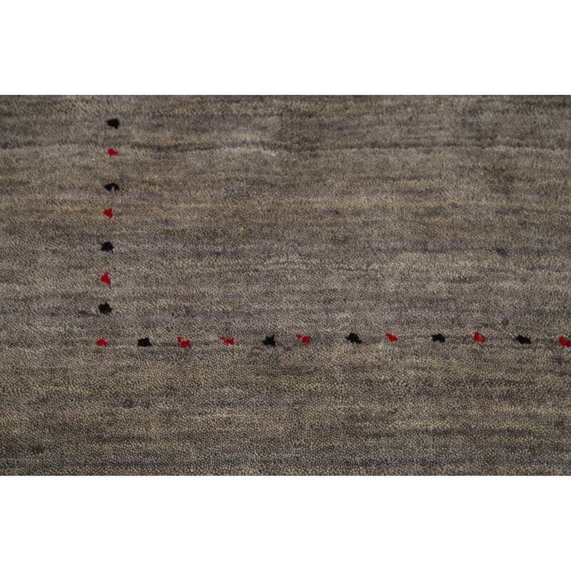 Striped Gabbeh Oriental Area Rug Handmade Contemporary Wool Carpet - 5'1"x 7'10"