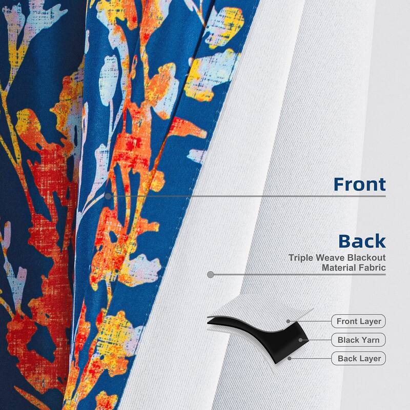 DriftAway Heather Curtain 84 Inches Long for Bedroom Blackout Thermal Insulated Curtain