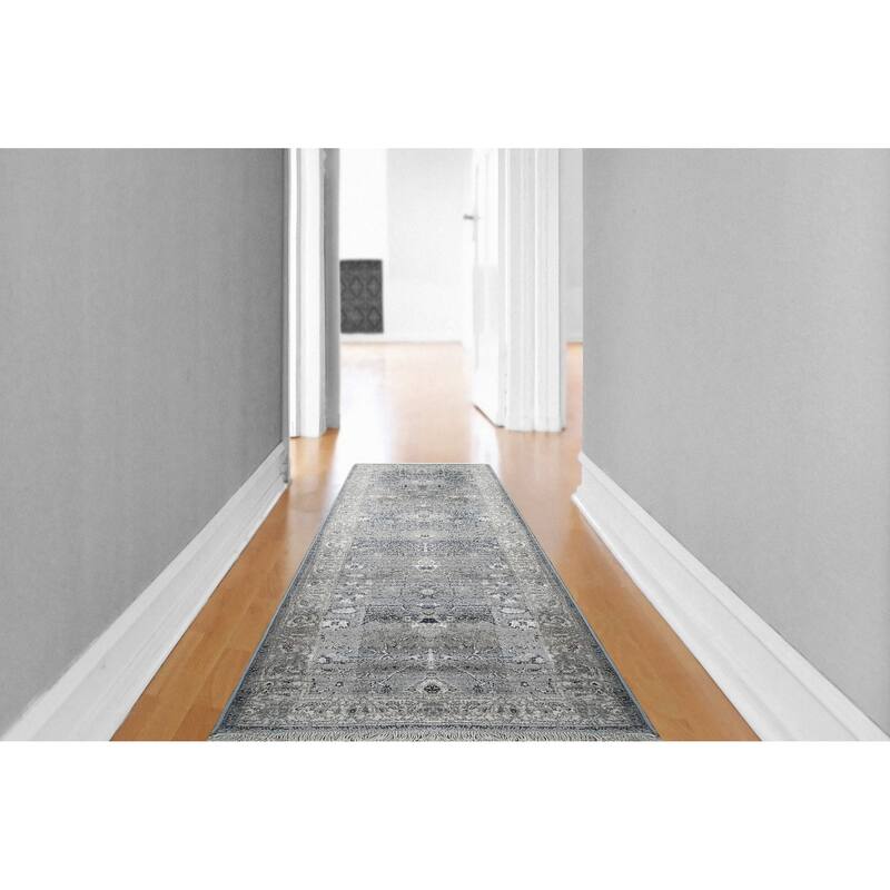 Dynamic Rugs Juno Transitional Area Rug - 2'2" X 7'5" - Light Blue