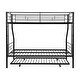 preview thumbnail 7 of 11, Durable Twin Over Full Metal Bunk Bed with Trundle, Quiet Sturdy Frame, Easy Setup, and Under-Bed Storage Space