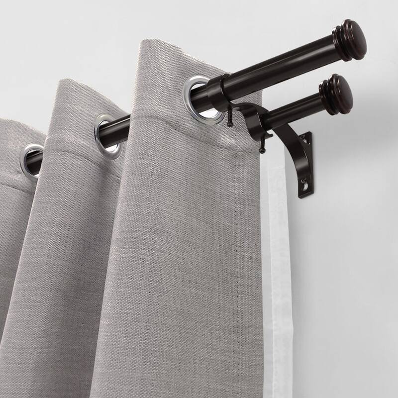 Lumi 1 in. & 3/4 in. Dia. Double Curtain Rod Bracket (4-Pack)