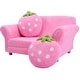 preview thumbnail 1 of 4, Kids Sofa Children Couch Armrest Chair with Strawberry Pillows Pink