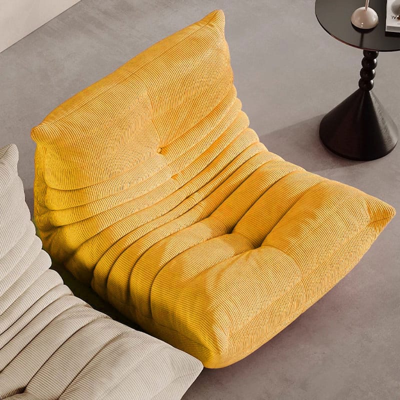 Togo Bean Bag Couch Lounge Chair Living Room Lazy Sofa with Corduroy Fabric