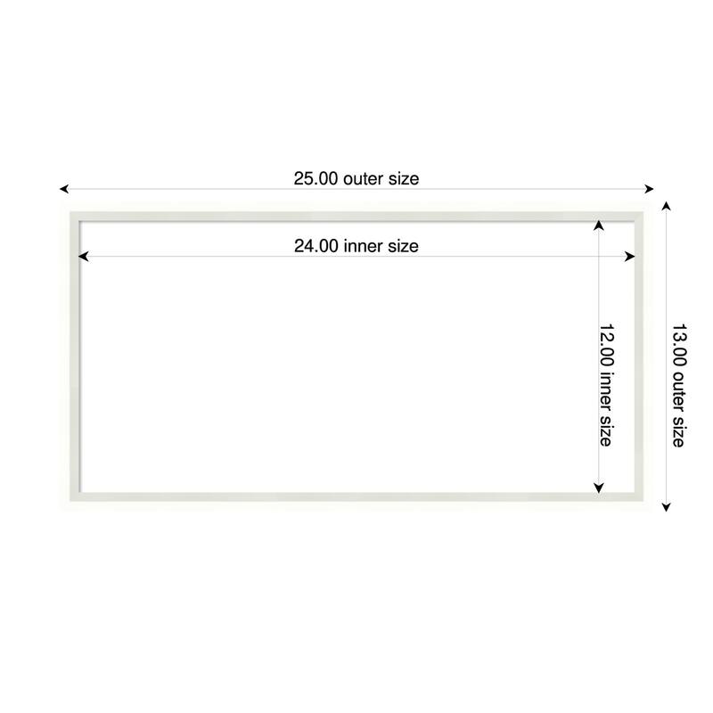 Amanti Art Lucie Black Framed Dry Erase Magnetic Board - 25 x 13 in - Lucie White