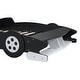 preview thumbnail 11 of 11, Black Full Size Wood Race Car-Shaped Platform Bed with Wheels