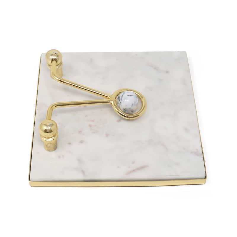 Square Napkin Holder with Clear Ball - 7.5"