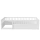 preview thumbnail 14 of 25, Twin Wooden Floor Bed Frame with Safety Fence, Low to Ground Design for Kids' Bedroom & Playroom, Easy Assembly, Natural