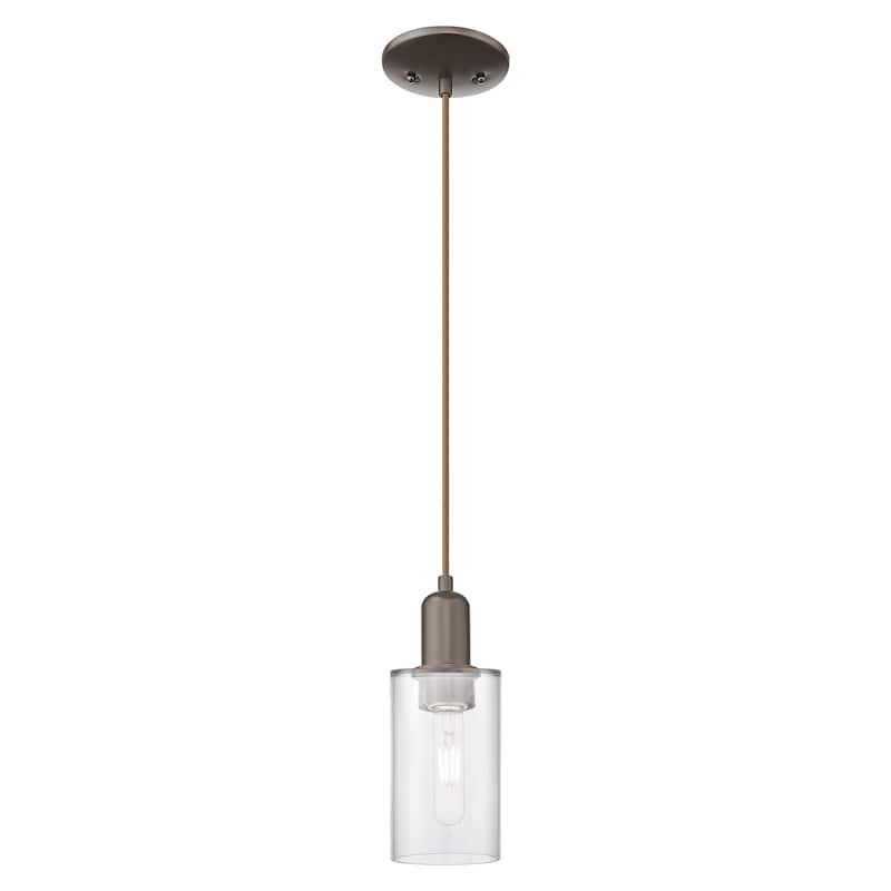 Innovations Lighting Endless Possibilities Arcadia - Clymer - 1 Light 4" Cord Hung Mini Pendant - Clear/Oil Rubbed Bronze