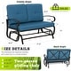 preview thumbnail 3 of 38, Nista 2 Person Outdoor Patio Glider Garden Bench Rocker Chair by Havenside Home
